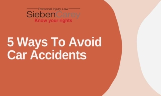 5 Ways To Avoid Car Accidents
