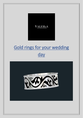 Gold rings for your wedding day