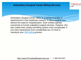 Ambulatory Surgical Center Billing Services