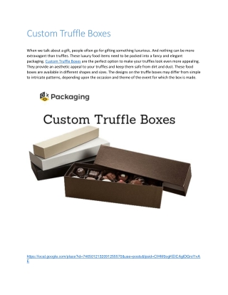 Custom Truffle Boxes