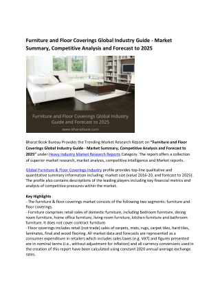 Global Furniture and Floor Coverings Industry Market Research Report 2021-2025
