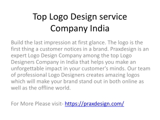 Top Logo Design service Company India