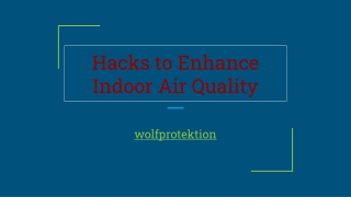 Hacks to Enhance Indoor Air Quality with Wolf Protektion