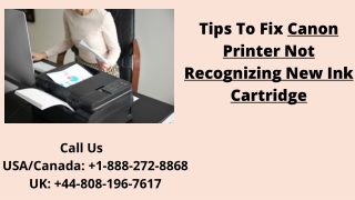 Solve Canon Printer Not Recognizing New Ink Cartridge Error