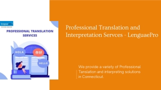 Professional Translation and Interpretation Solution - LenguaePro - PPT