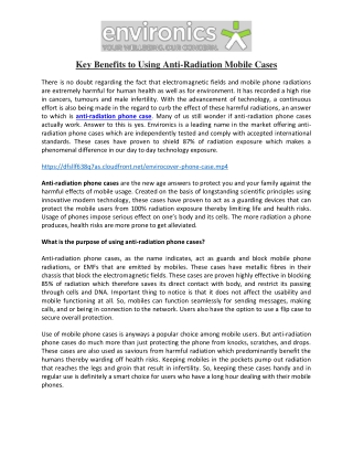 Key Benefits to Using Anti-Radiation Mobile Cases