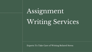 Assignment writing service help in USA