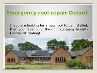 Emergency roof repair Oxford