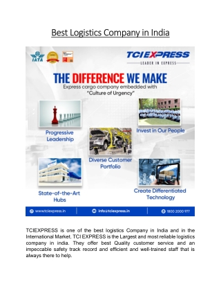 Best Logistics Company in India | TCIEXPRESS