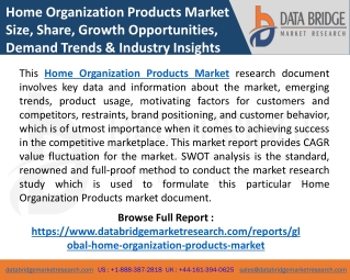 Home Organization Products Market Industry Analysis, Growth, Size, Share, Types