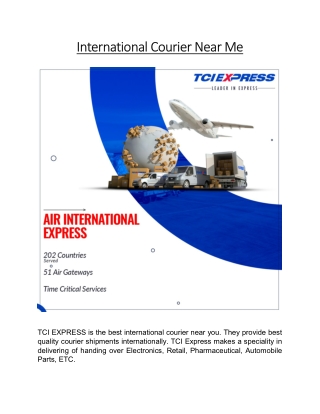 International Courier Near Me