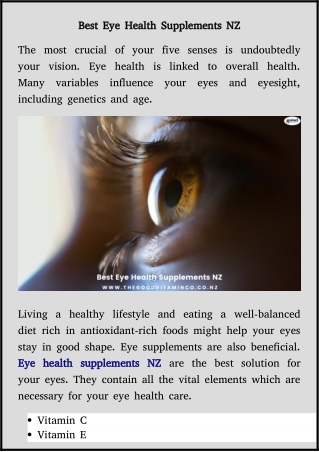 best natural eye health supplements in nz