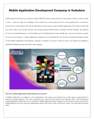 Mobile Application Development Company in Vadodara | Dreams Design