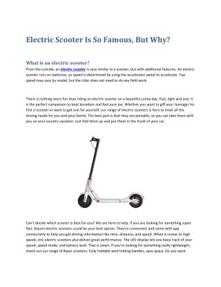 best electric scooter