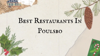 Best Restaurants In Poulsbo - PPT