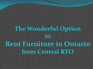 Rent Furniture in Ontario