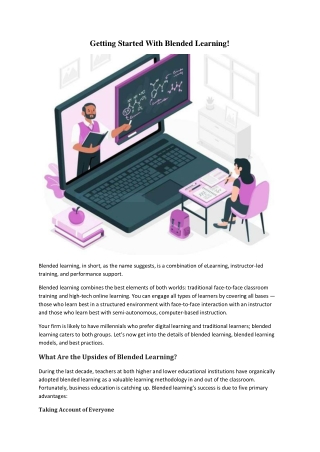 Getting Started With Blended Learning!