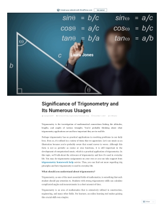Significance of Trigonometry and Its Numerous Usages