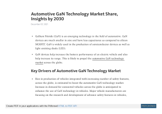 Automotive GaN Technology Market Share, Insights by 2030