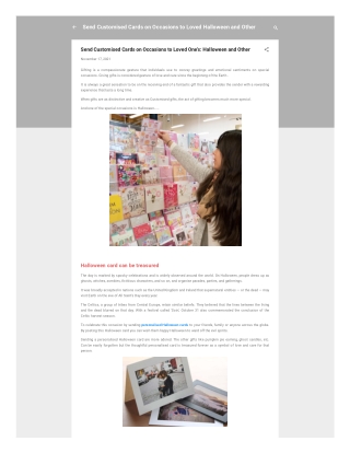 Send Customised Cards on Occasions to Loved One’s Halloween and Other