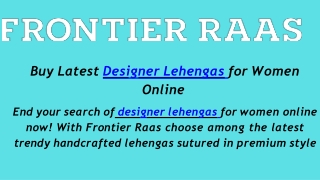 Buy Latest Designer Lehengas for Women Online