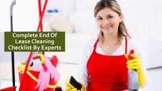 Complete End Of Lease Cleaning Checklist By Experts