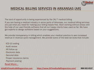 Medical Billing Services in Arkansas (AR)