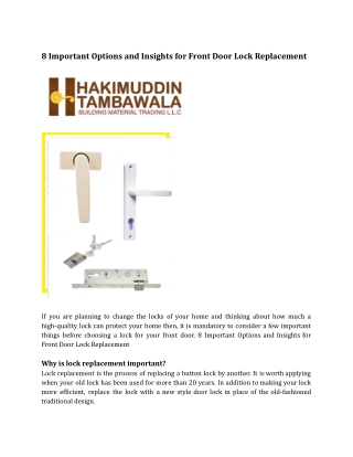 8 Important Options and Insights for Front Door Lock Replacement (2)