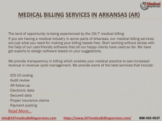 Medical Billing Services in Arkansas (AR) PDF