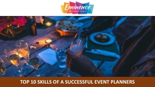 Top 10 Skills a of Successful Event Planners