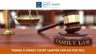 Things a Family Court Lawyer Can Do For You
