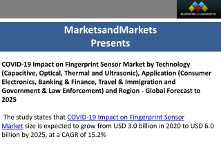 COVID-19 Impact on Fingerprint Sensor Market and Region - Global Forecast to 202