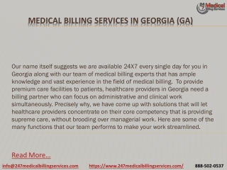 Medical Billing Services in Georgia (GA)