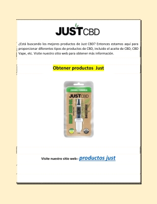 Obtener productos  Just