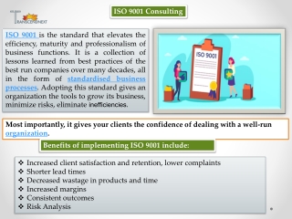 ISO 9001 Consulting