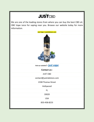 Just Vape | justcbdstore.com