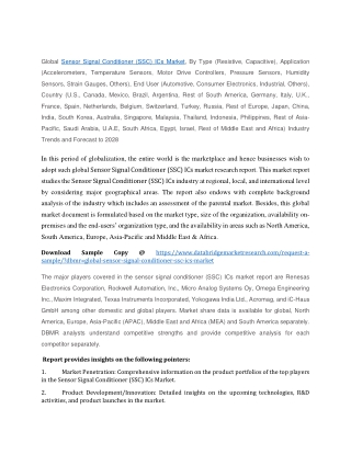 Sensor Signal Conditioner (SSC) ICs Market