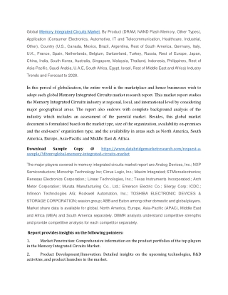 Memory Integrated Circuits Market