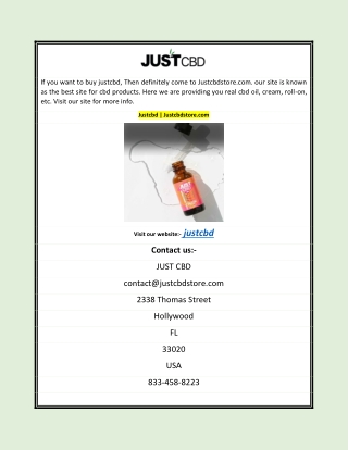 Justcbd | Justcbdstore.com