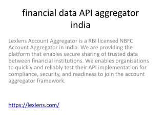 financial data API aggregator india