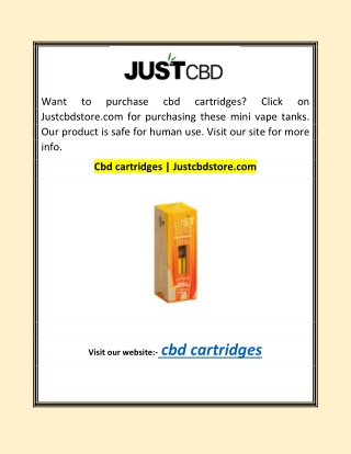 Cbd cartridges | Justcbdstore.com