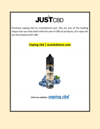 Vaping cbd | Justcbdstore.com