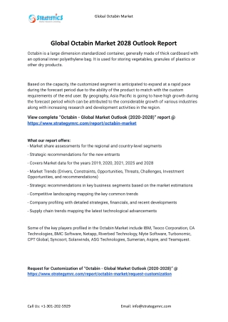 2021 Octabin Industry Global Analysis Report