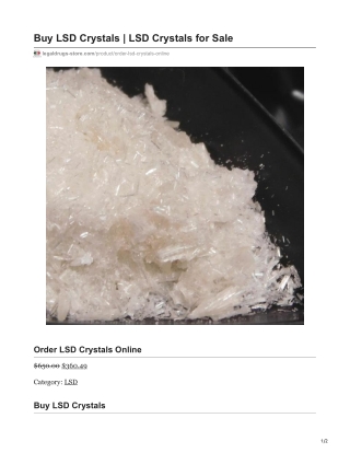 Order LSD Crystals Online
