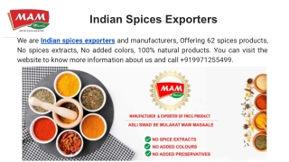 Indian Spices Exporters | Indian Spices | Spices Manufacturers in Delhi