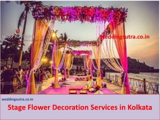 Stage Flower Decoration Services in Kolkata
