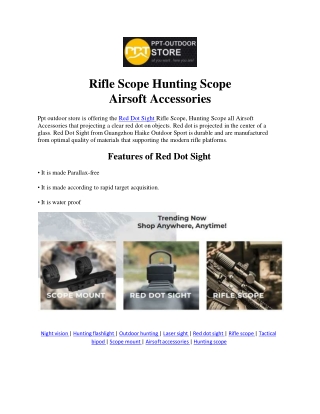 Rifle Scope Hunting Scope all Airsoft Accessories at Ppt-outdoor.com