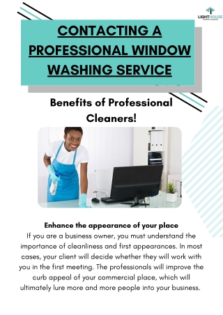 Contacting a Professional Window Washing Service