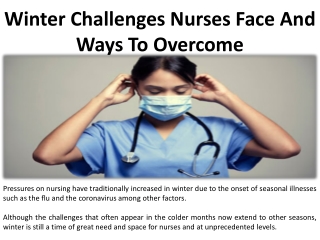 Winter Nursing Obstacles and Solutions