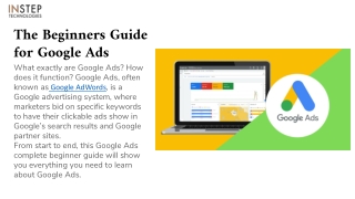 The Beginners Guide for Google Ads